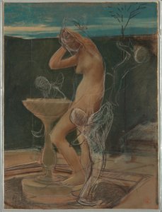 Studie einer Frau beim Baden, Ende des 19. Jahrhunderts