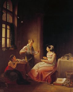 Innenansicht eines Hauses in Macon von Pierre Victor Olagnon