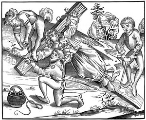 Das Kind Richard von Pontoise, von Juden gekreuzigt