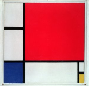 Komposition Nr. II, in Rot, Blau und Gelb