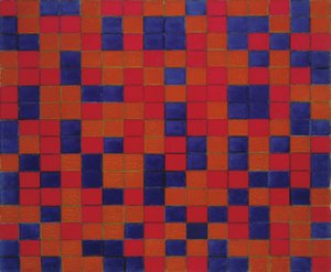 Komposition mit Gitter 8: Schachbrettkomposition mit dunklen Farben