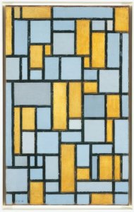 Piet Mondrian, Komposition in Grau und Ocker, 1918 von Piet Mondrian