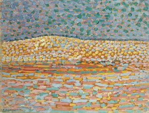 Pointillistische Dünenstudie, Kamm links von Piet Mondrian