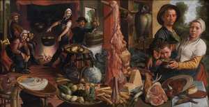 Die fette Küche. Eine Allegorie von Pieter Aertsen