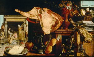 Vanitas Stillleben (Christus im Haus von Martha und Maria) (1552)