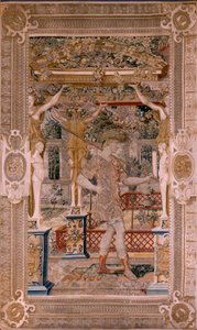 Vertumnus verwandelt sich in einen Bauern (Serie Vertumnus und Pomona) von Pieter (circle of) Coecke van Aelst