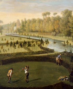 Die Gärten des Chiswick House von Westen (Detail) von Pieter Andreas Rysbrack