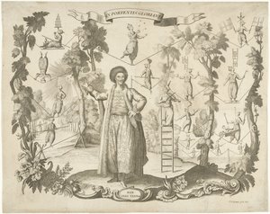 Akrobaten und Seiltänzer von Pieter Balthasar Bouttats