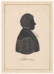 Scherenschnittporträt von Herman Bouman von Pieter Barbiers (IV) (possibly)