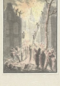 Brand in einem Haus von Pieter Bartholomeusz. Barbiers