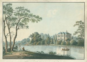 Ansicht von Haus Over Holland mit Teepavillon an der Vecht in Nieuwersluis