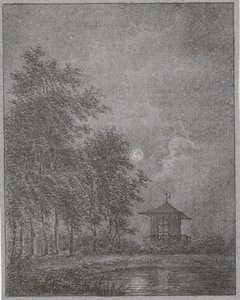 Garten bei Mondlicht von Pieter Bartholomeusz. Barbiers