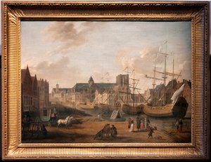 Ansicht von Korenlei und Graslei in Gent von Pieter Benedictus De Maere