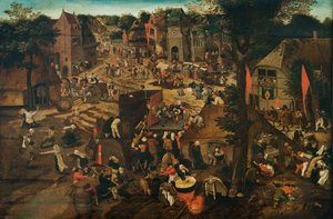Dorffest (Dorffest zu Ehren des Heiligen Hubertus und des Heiligen Antonius) von Pieter Breughel the Younger