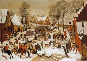 Winterszene mit dem Massaker der Unschuldigen von Pieter Brueghel the Younger