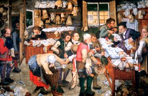 Zahltag, um 1584-1638 von Pieter Brueghel the Younger