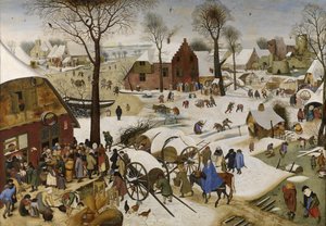 Die Volkszählung in Bethlehem, erstes Drittel des 17. Jahrhunderts von Pieter Brueghel the Younger