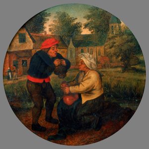 Unidentifiziertes flämisches Sprichwort, spätes 16. frühes 17. Jahrhundert von Pieter Brueghel the Younger
