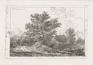 Landschaft mit Bauernhof