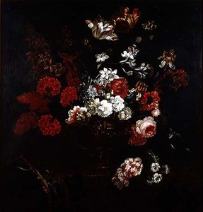 Stillleben mit Blumen in einer Kupfervase von Pieter Casteels