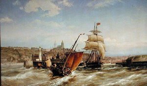 Boulogne Hafen von Pieter Christiaan Cornelis Dommelshuizen