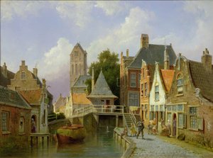 Kanalszene in Holland, 1898