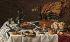 Stillleben mit Pfauenpastete, 1627