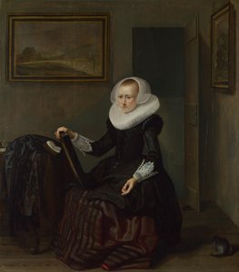 Eine Frau, die einen Spiegel hält, 1625