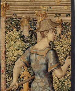 Vertumnus und Pomona: Vertumnus verwandelt in einen Fischer, ca. 1550 von Pieter Coecke van Aelst