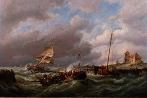 Auf der Insel Texel, Holland von Pieter Cornelis Dommerson