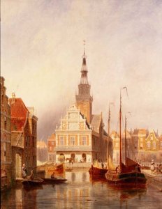 Das Waaghaus, Alkmaar, Holland von Pieter Cornelis Dommerson