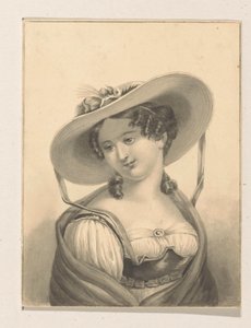 Mädchen mit Hut von Pieter Cornelis van den Velden