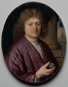 Porträt eines Mannes mit einer Uhr, ca. 1665-70