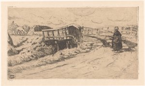 Landweg mit Brücke