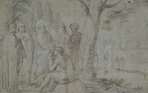 Christus heilt den Blinden (recto); Venus und Amor (verso)