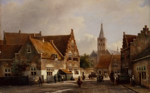 Straße in einer niederländischen Stadt von Pieter Gerard Vertin