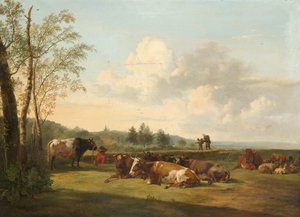 Landschaft mit Vieh von Pieter Gerardus van Os