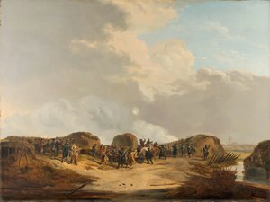 Die Halbmondfestung, errichtet bei der Belagerung von Naarden, April 1814 von Pieter Gerardus van Os