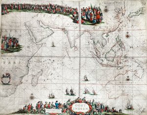 Karte der Ostindien, ca. 1666