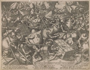 Kampf der Geldsäcke und der Truhen, ca. 1560