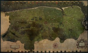 Karte der Kastellanei von Brügge von Pieter II Claeissens