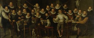 Die Kompanie von Hauptmann Gillis Jansz Valckenier und Leutnant Pieter Jacobsz Bas von Pieter Isaacsz