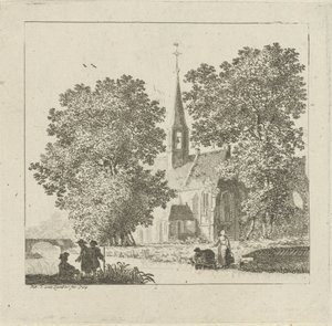 Ansicht einer Kirche von Pieter Jan van Liender