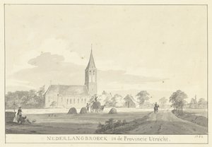 Ansicht des Dorfes Nederlangbroek von Pieter Jan van Liender