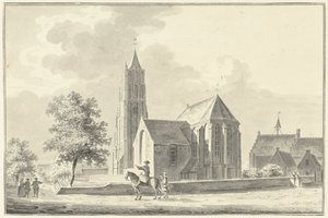Kirche und Rathaus in Heukelom