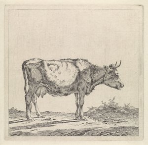 Landschaft mit Kuh am Wasser von Pieter Janson