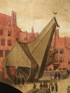 Detail des Porträts von Jan van Eyewerve von Pieter Jansz. Pourbus