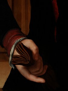 Detail des Porträts von Jan van Eyewerve