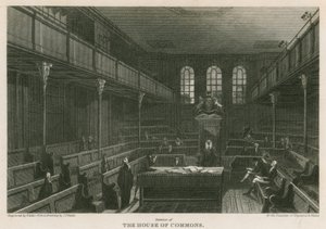 Innenraum des House of Commons, Westminster, London von Pieter Jansz. Quast