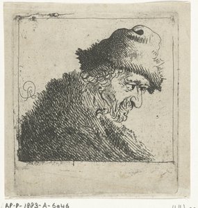 Porträt eines alten Mannes mit Pelzmütze von Pieter Jansz Quast